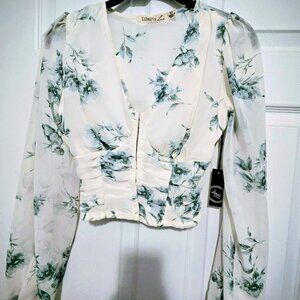 Liberty Love beautiful corset shirred top size X-small